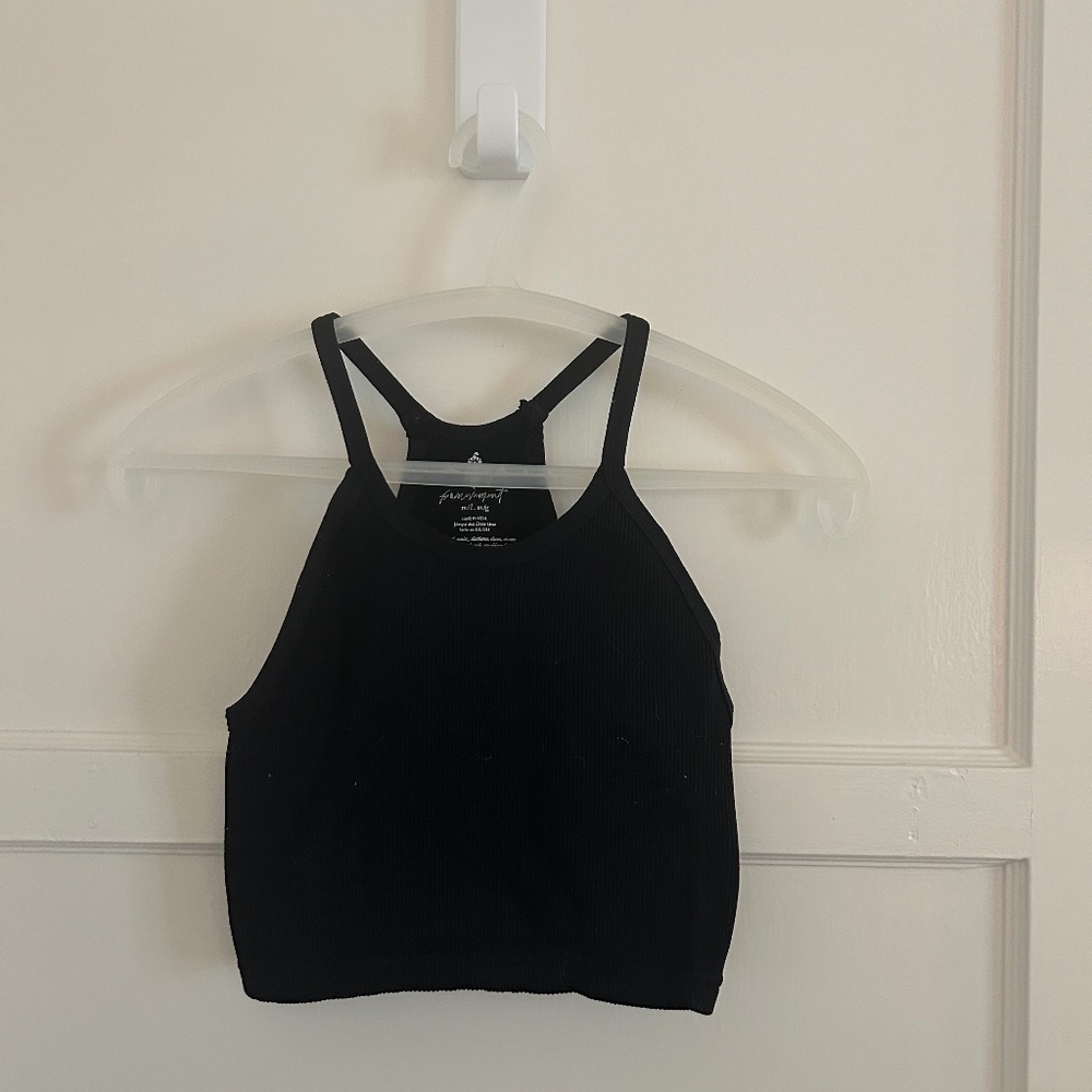 FP Movement by Free People Happiness Runs Crop Tank M/L Black